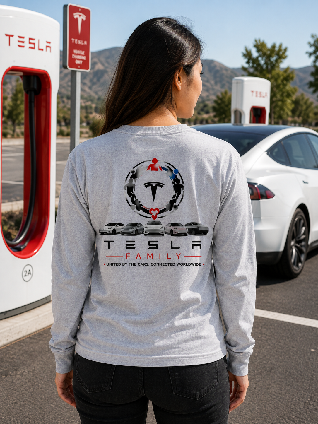Tesla Family™ Community Long Sleeve T-Shirt