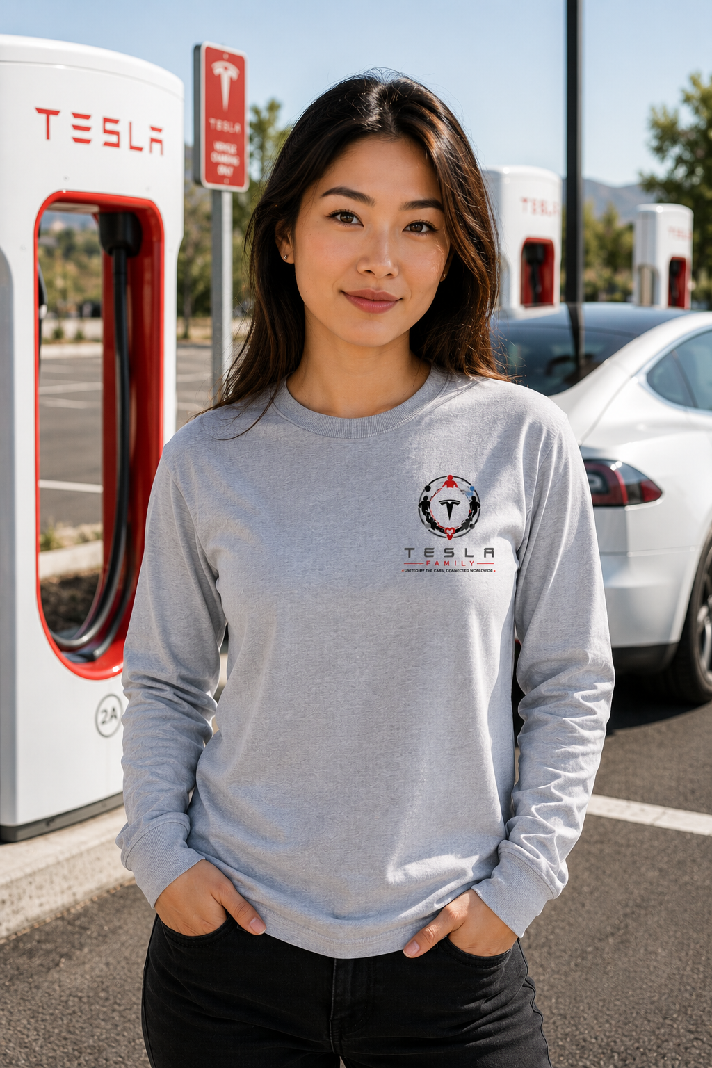 Tesla Family™ Community Long Sleeve T-Shirt
